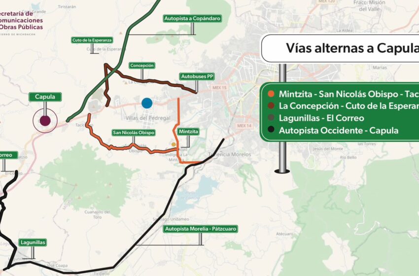 Conoce las rutas alternas para llegar a Capula a la Feria de la Catrina