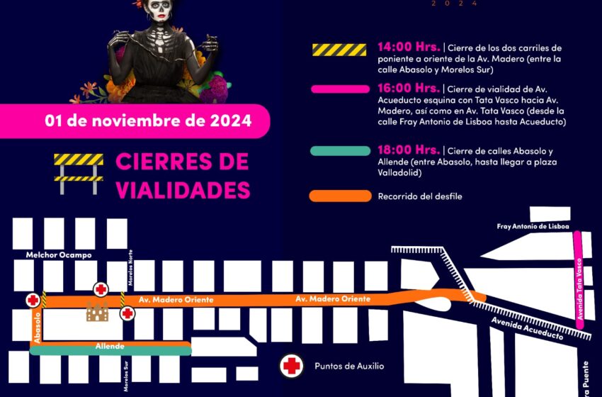 Morelia, lista para el espectacular desfile de Catrinas y Catrines 2024