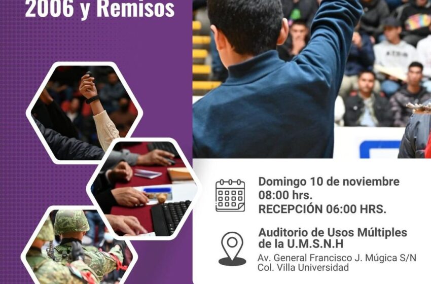 El 15 de octubre, último día para tramitar Cartilla Militar Clase 2006 y Remisos