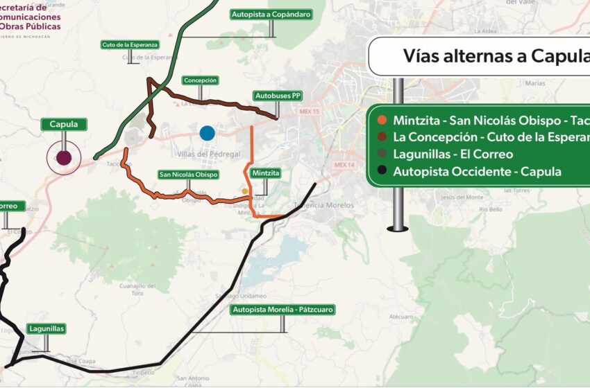  Conoce las rutas alternas para llegar a Capula a la Feria de la Catrina