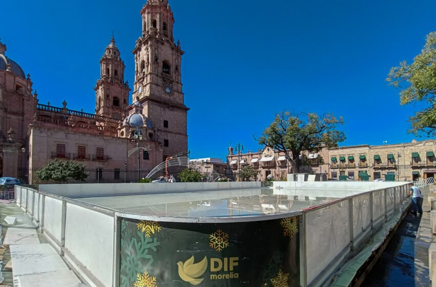 Invita gobierno de Morelia a inauguración de pista de hielo y encendido navideño