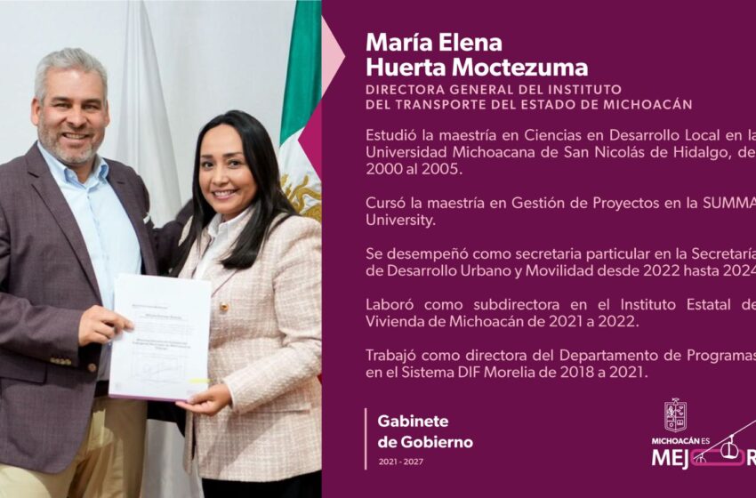  María Elena Huerta Moctezuma, nueva titular del Instituto del Transporte