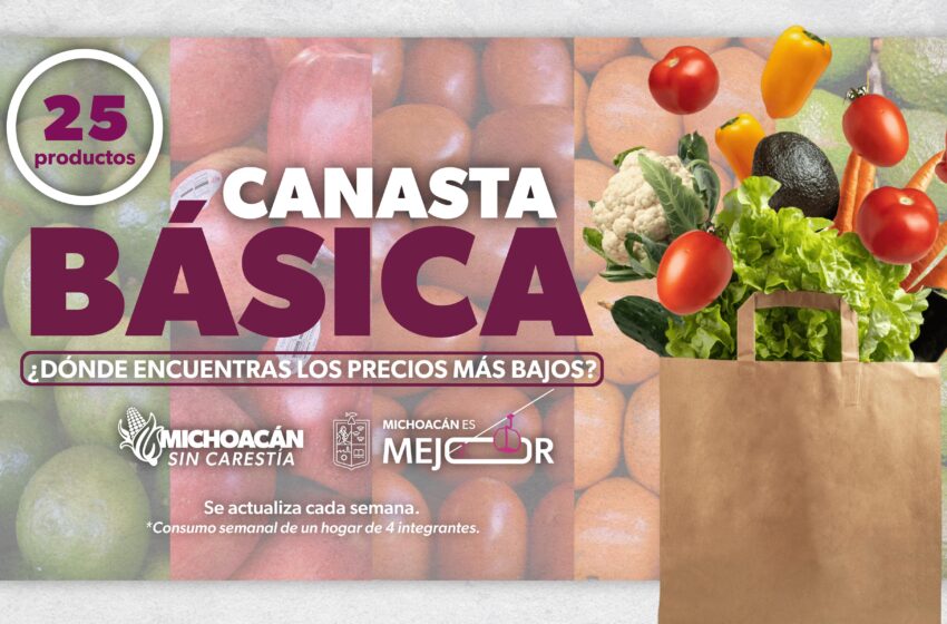  En Morelia se vende canasta básica en menos de mil pesos: Sedeco