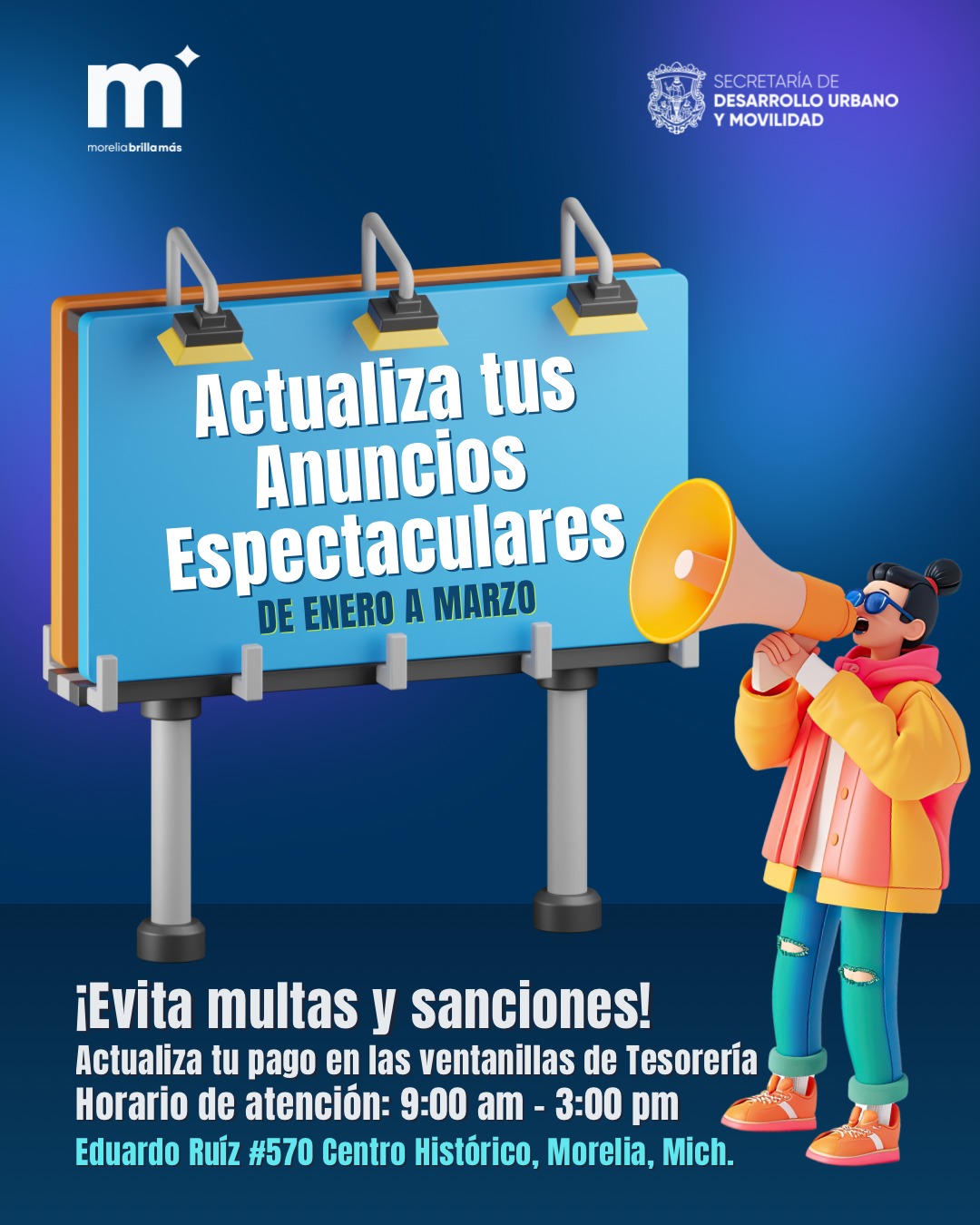Gobierno de Morelia invita a revalidar licencias de anuncios ...