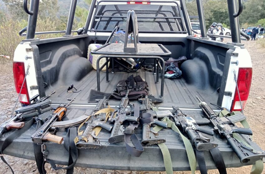  Detenido líder delincuencial y 6 cómplices con armas, droga y vehículos, en Pátzcuaro: SSP