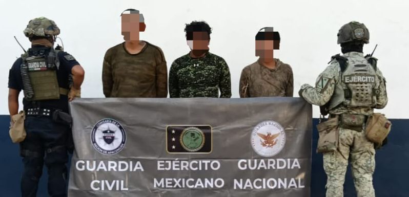  Asegurados en Apatzingán 3 presuntos integrantes de grupo criminal: SSP