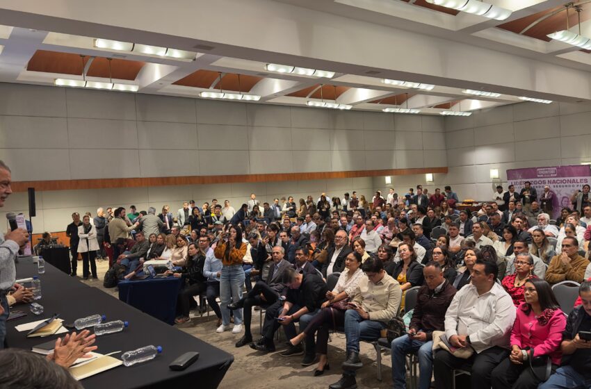  Se pronuncia Morón ante liderazgos nacionales por honrar principios de la 4T en todo el país