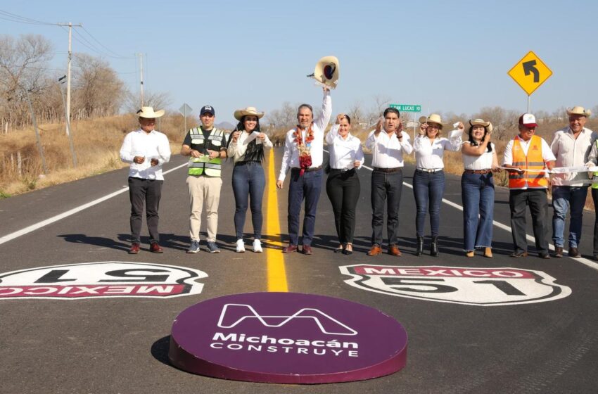 Con recurso estatal, Bedolla inaugura rehabilitación de carretera federal Huetamo-San Lucas