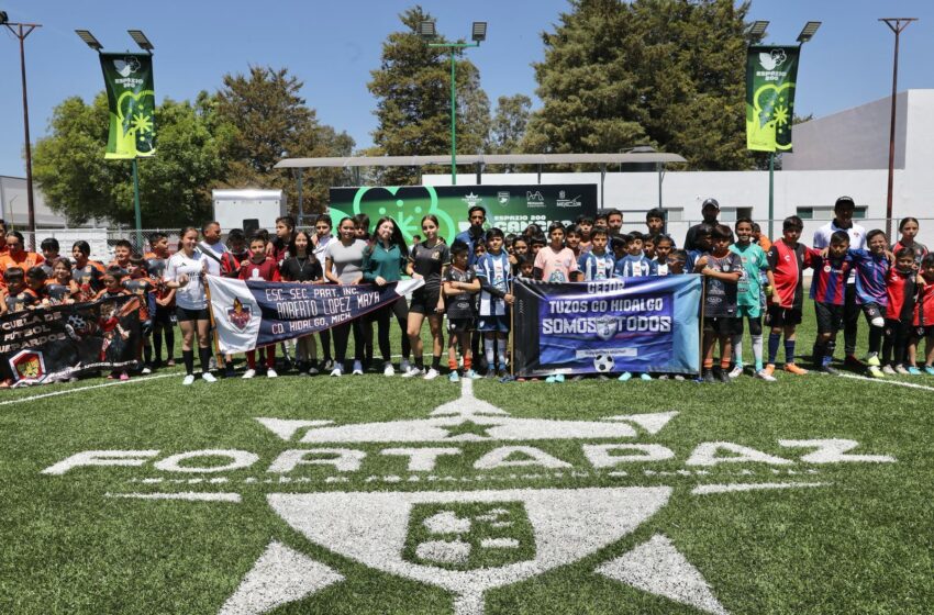  Cancha de futbol 7 en Ciudad Hidalgo, ejemplo de construcción de paz: Bedolla