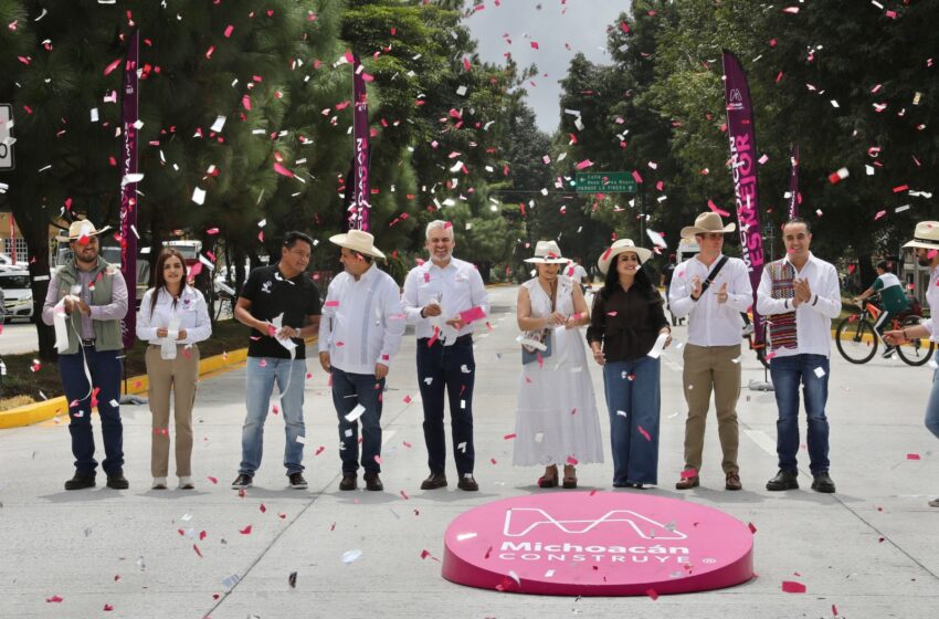  Inaugura Bedolla segunda etapa de avenida Paseo de la Revolución en Uruapan