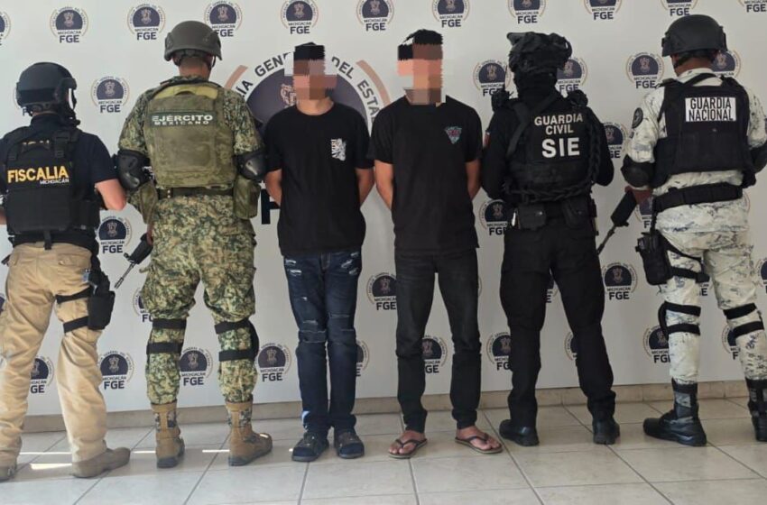  Fuerzas estatales y federales detienen a dos presuntos extorsionadores de limoneros: SSP