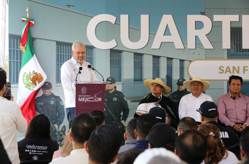  Cuartel Kuarichas, eje de capacitación y coordinación operativa para la Meseta Purépecha: Bedolla