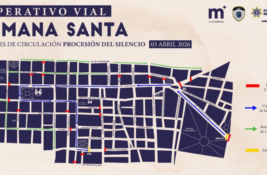  Conoce el operativo vial para la Procesión del Silencio, en Morelia